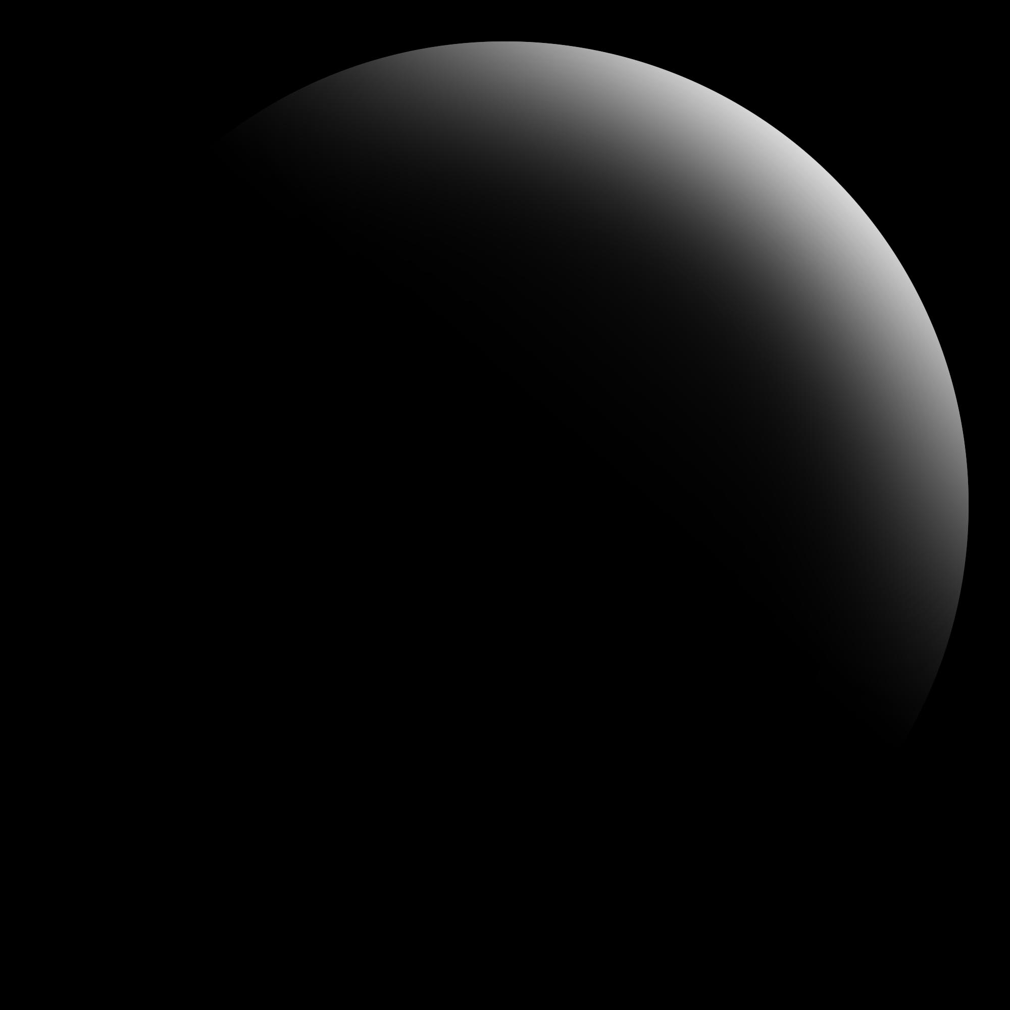 Moon in black and white with gradient shading.