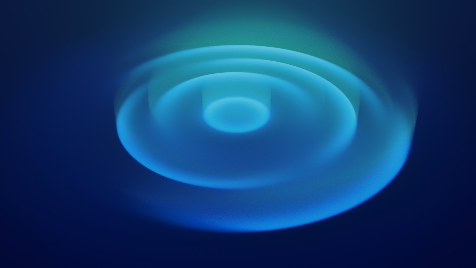 Blue abstract light pattern with concentric circles and glowing effects.